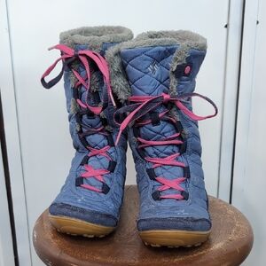 Columbia Kids Boots with Blue and Pink Accents